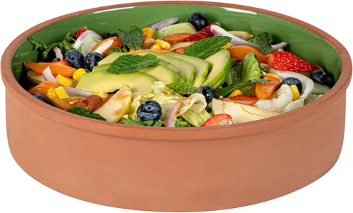 Vista 45 de Restaurantware-Terra Tek Cazuelas de Terracota de 2.7 Onzas, 2 Ollas de Arcilla Esmaltada Azul Para Cocinar - Listas para Horno, Aptas