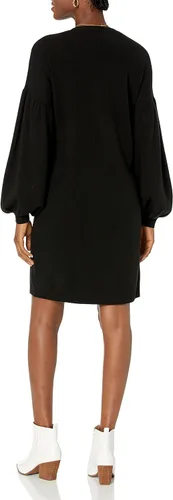 Vista 2 de The Drop Aiko - Vestido tipo suéter de manga abullonada para mujer