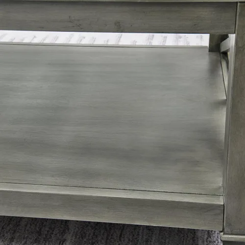 Vista 8 de LEEMTORIG KFZ-1318-AN - Mesa de centro de madera maciza de cristal con almacenamiento, mesa de centro de madera rústica para sala de estar