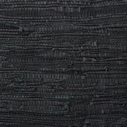 Vista 9 de SIMPLIHOME Fredrik - Puf cuadrado – Otomano de cuero genuino tejido de 18 pulgadas de ancho en negro, reposapiés estilo bohemio o asiento adicional