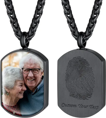 Vista 29 de FindChic Collares personalizados con urna para cenizas, barra vertical, gato, luna, reloj de arena, garra de perro, acero inoxidable, chapado en oro