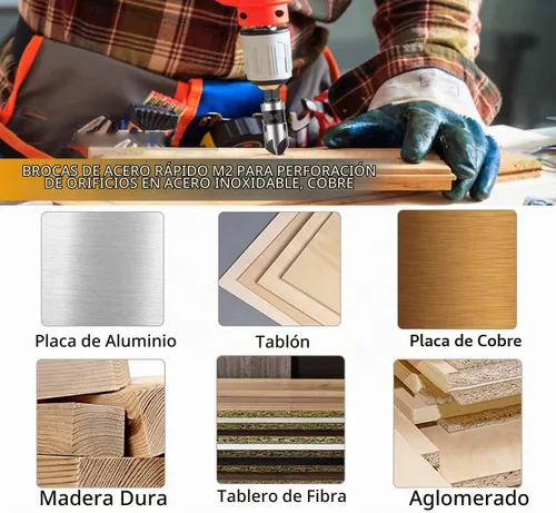 Vista 7 de Juego de brocas avellanadas para metal de 5 piezas – Brocas avellanadas de cobalto M2, 5 flautas de 82 grados, vástago hexagonal de 1/4 de pulgada