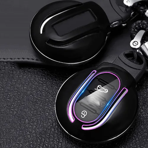 Vista 5 de ontto Funda de llavero de ABS para BMW Mini Cooper F54 F55 F56 F57 F60 llave de coche inteligente Rermote bolsa protectora de llaves antiarañazos