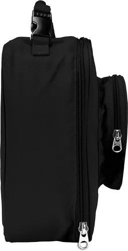 Vista 2 de Bolsa de almuerzo LEGO, duradera y aislada, con bolsillo de malla y compartimento con cremallera, perfecta para comidas sobre la marcha, negra Negro