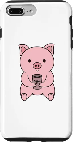 Vista 9 de Funda de trabajo de oficina para iPhone 15 Pig Coffee Monday