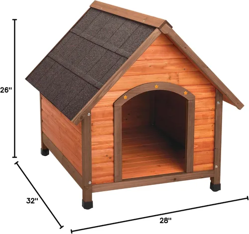 Vista 5 de Ware Manufacturing Premium Plus - Casa para perros de madera de abeto con marco A, tamaño grande