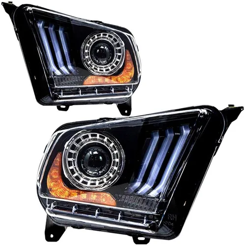 Vista 3 de Winjet Serie Renegade compatible con 2010 2011 2012 S197 Ford Mustang S550 estilo LED DRL proyector secuencial rendimiento mercado de accesorios par