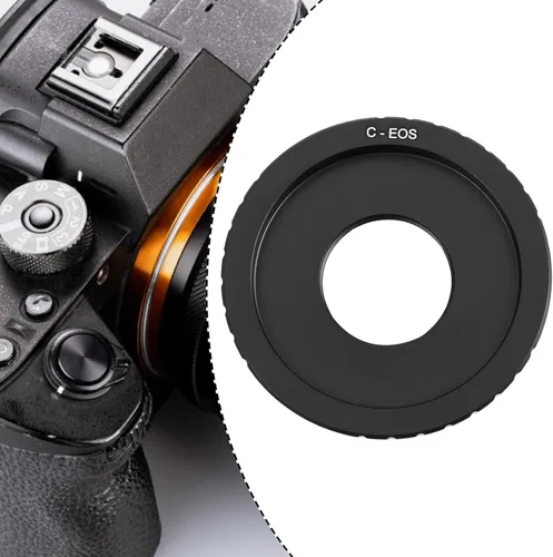 Vista 3 de Cinema C Mount Lens a EOS EF SLR Cámara Adaptador Anillo Compatible con Canon T80 T90 T7i T8