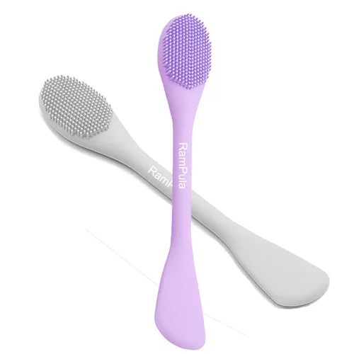 Vista 8 de Aplicador de cepillo de máscara facial, cepillos de máscara para limpieza facial y exfoliación, herramienta aplicadora de máscara de arcilla facial