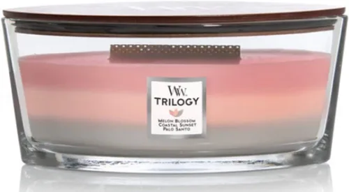 Vista 2 de Woodwick Ellipse Velas perfumadas, Shoreline Trilogy (16 onzas) y Coastal Sunset (16 onzas)