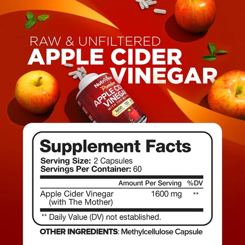 Vista 9 de Nutrivein Glutatión liposomal premium, cápsulas de vinagre de sidra de manzana y suplemento de vitamina C: Vitamina C, cápsulas ACV y suplemento