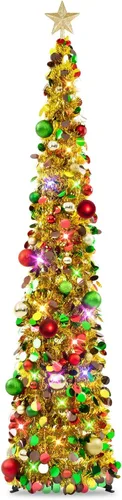 Vista 32 de N&T Nieting - Árbol de Navidad de oropel Negro