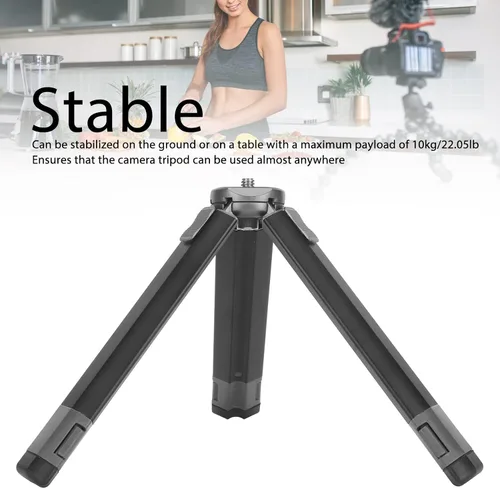 Vista 4 de Trípode extensible, mango de video portátil, palo para selfie, Vlog de viaje, pequeño trípode para teléfono, trípode de escritorio, para proyector