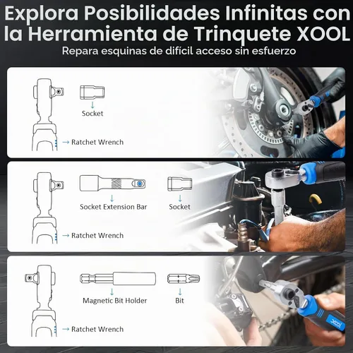 Vista 5 de XOOL Juego de 78 destornilladores de trinquete, kit de herramientas de reparación de precisión multifuncional con 41 puntas, puntas de precisión