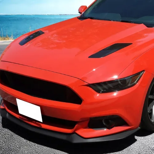 Vista 2 de Ajuste 2015-2017 Ford Mustang GT Front Hood Ventilaciones OE Estilo Negro