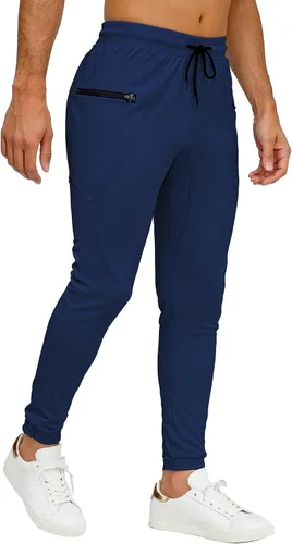 Vista 6 de MAIKANONG Pantalones deportivos ajustados para hombre, pantalones de entrenamiento para gimnasio, correr, atletismo, casual