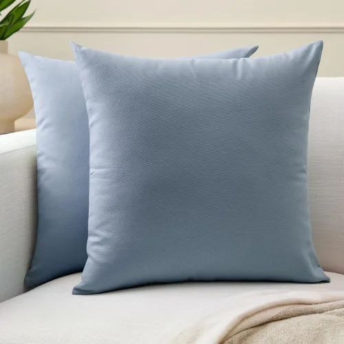 Vista 37 de Encasa XO Juego de 2 fundas de almohada de 12 x 12 pulgadas, color beige, sin rellenos, fundas de almohada de algodón para sala de estar, cama