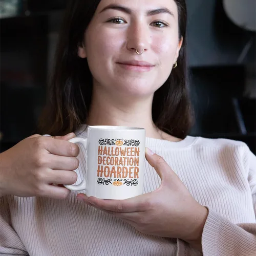 Vista 3 de LookHUMAN Tazas de Halloween Taza de café de Halloween - Tazas de café para decoración ideales para amantes y entusiastas de la decoración - Taza