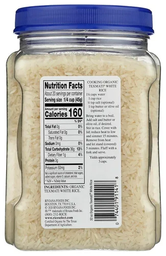 Vista 2 de Rice Select Organic Texmati White Rice- 32 oz - 2 piezas