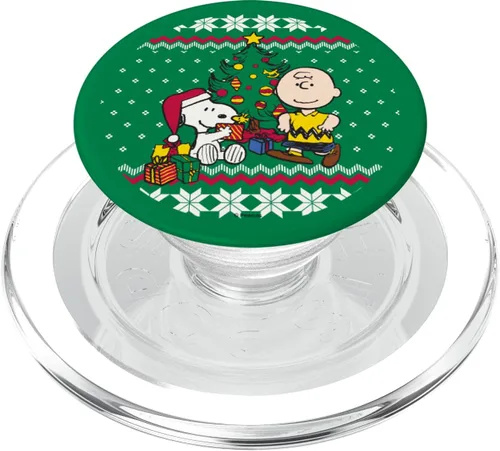 Vista 8 de Peanuts Snoopy Holiday Presents PopSockets - Agarre y soporte para teléfonos y tabletas