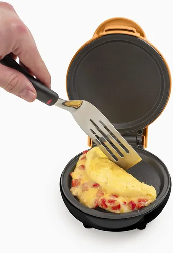 Vista 3 de Nostalgia MyMini - Plancha eléctrica personal, plancha antiadherente perfecta para dietas keto y bajas en carbohidratos, huevos, tortitas