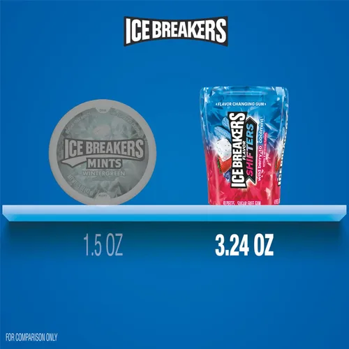 Vista 4 de ICE BREAKERS Flavor Shifters Wild Berry to Coolmint Gum, 6