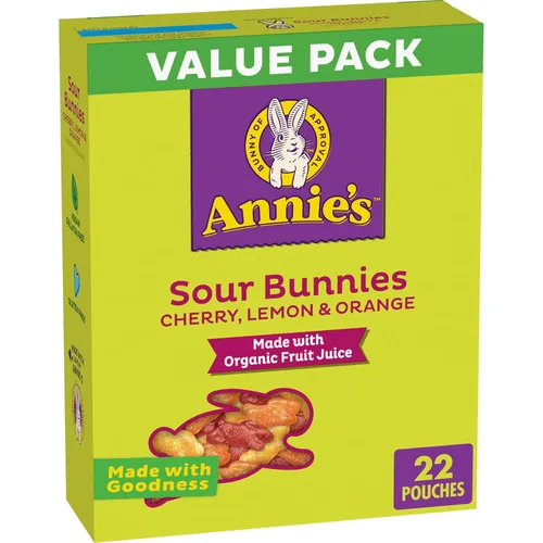 Vista 40 de Bocadillos Orgánicos Building Blocks de Annie's con Sabor a Fruta, Sabores de Frutas Variados, Sin Gluten, 10 Bolsas, 7 oz Formas de bloques