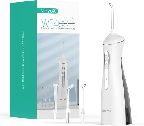 Vista 8 de Irrigador dental de agua para dientes inalámbrico, recargable eléctrico para limpieza de dientes y hilo dental, irrigador oral portátil 3 modos e