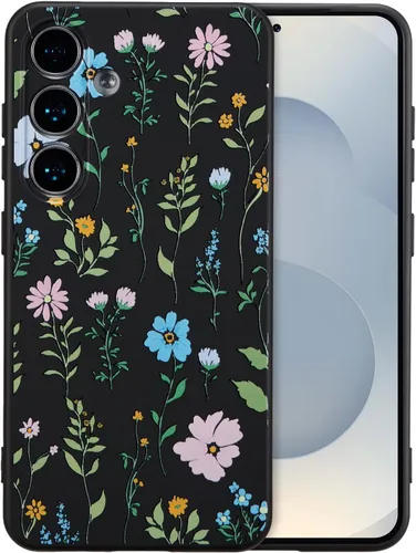 Vista 16 de RALEAVO Funda para Samsung Galaxy S24 Plus, bonita funda de silicona floral Verde/Rama Floral