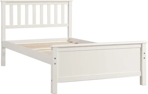 Vista 6 de Harper & Bright Designs Base de cama de tamaño individual, cama de plataforma de madera con cabecero, cama de plataforma individual con soporte