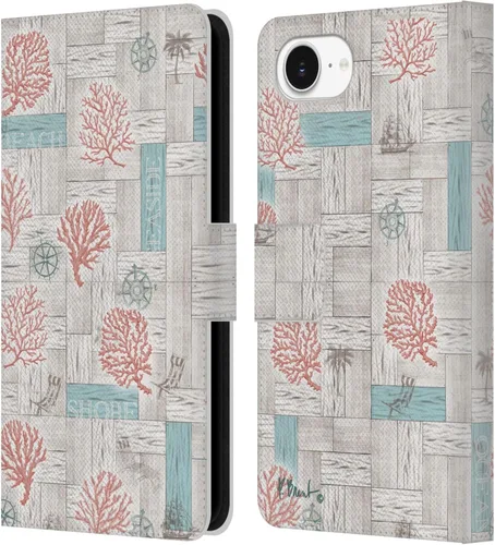 Vista 13 de Head Case Designs Officially Licensed Paul Brent Agate Mermaid Coastal Leather Wallet Case Compatible with Apple iPhone 16e / iPhone 17e