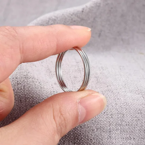 Vista 8 de Milacolato 1-3 anillos delgados de plata de ley S925 de 0.039 in, chapado en oro de 18 quilates, apilables, para nudillos, anillo de pulgar meñique