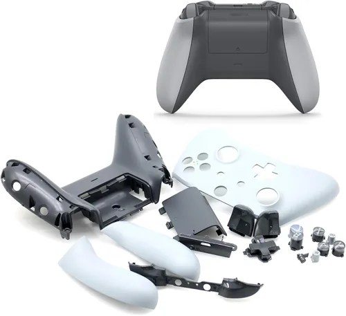 Vista 2 de Full Housing Shell kit with Full Button Set Thumbstick Replacement for Xbox One Wireless Controller 1708 GreyGreen