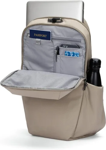 Vista 4 de Pacsafe Mochila deportiva Pacsafe V 24L unisex para adultos Beige