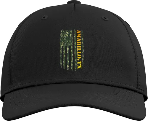 Vista 2 de Amarillo Texas Camouflage USA Flag Adjustable Baseball Hat