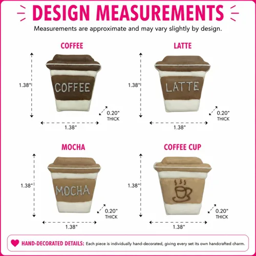 Vista 3 de Decoración comestible para tartas de azúcar en forma de taza de café moca, 12