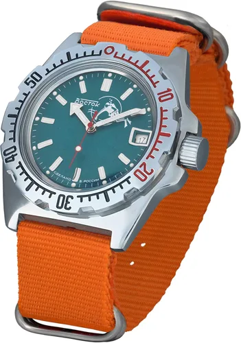 Vista 2 de VOSTOK Amphibian 110059 - Reloj de pulsera automático para hombre con cuerda automática para buceo anfibia