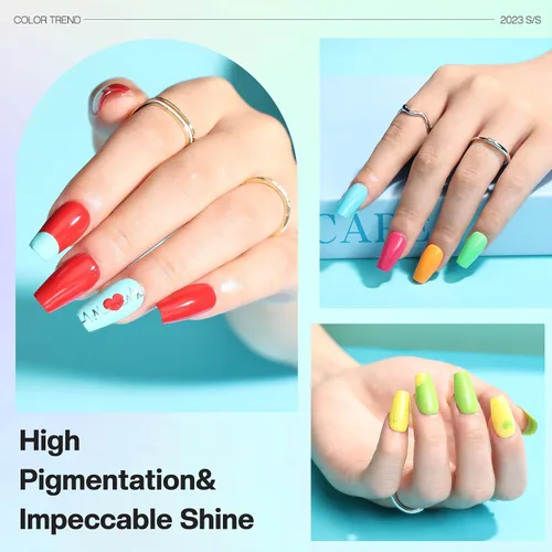 Vista 6 de Morovan - Juego de esmaltes de uñas brillantes: juego de regalo de 15 colores de secado rápido de larga duración Paquete de esmalte de uñas