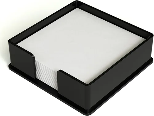 Vista 7 de Servilletero acrílico para toallas de invitados, bandeja de almacenamiento de toallas de mano de papel de baño negro, soporte de toalla de papel