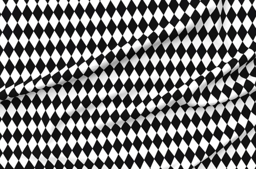 Vista 4 de Spoonflower Tela Diamante Negro Blanco Geométrico sobre Petal Signature Algodón
