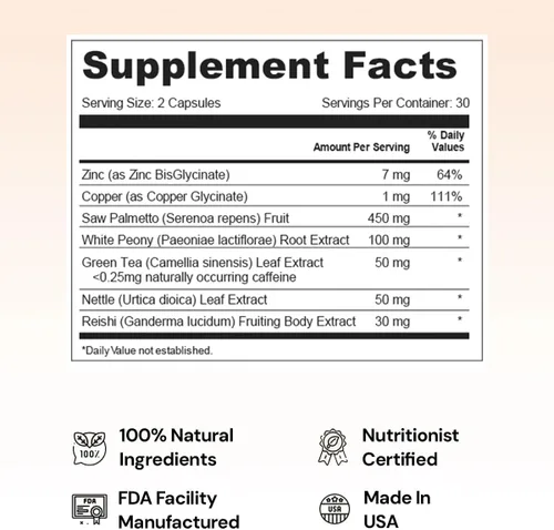 Vista 9 de Nourished AndroEase Plus – Balance hormonal vegano para mujeres – Zinc, Reishi, té verde y palma enana americana para mujeres – para energía