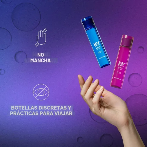 Vista 2 de K-Y Yours + Mine Couples - Lubricante personal, dos lubricantes personales, lubricante a base de agua para mujeres y lubricante a base de glicerina