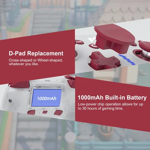 Vista 6 de MOBAPAD ChiTu Bluetooth Controller for SwitchSwitch OLEDSteam Deck, Hall Sensor Joystick&Mechanical Keys,Macro Programmable