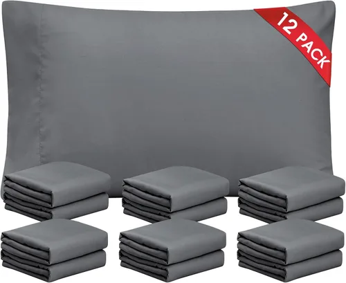 Vista 14 de FreshCulture Fundas de Almohada Beige Tamaño Queen Paquete de 2 - Juego de Fundas de Almohada - Cierre de Sobre - Tela de Microfibra Cepillada Suave