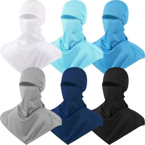 Vista 18 de Syhood 6 Pieces Balaclava Face Cover Breathable Long Neck Covers Summer Neck Protector for Men Sun Protection