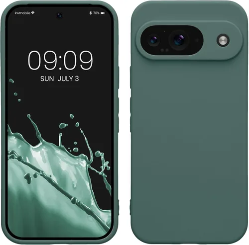 Vista 220 de kwmobile Funda compatible con Google Pixel 9 - Funda protectora delgada de TPU para teléfono - Acabado mate suave - Piedra antigua