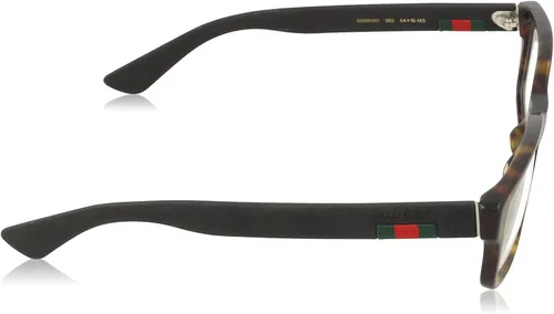 Vista 3 de Gucci - GG0012O-002 Marco óptico ACETATE Havana Transparente Negro