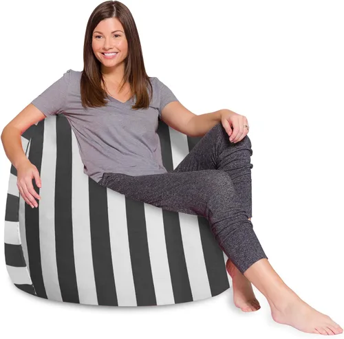 Vista 61 de Posh Creations - Sillón puff para niños, adolescentes y adultos, incluye funda extraíble y lavable a máquina, tamaño mediano de 27 pulgadas, lona