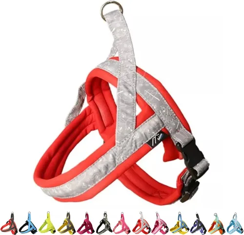 Vista 8 de Hakusan - Arnés tipo camuflaje para perro, seguro, sin asfixia, difícil de desconectar, gran ajuste, fácil de poner y quitar, ajustable, reflector