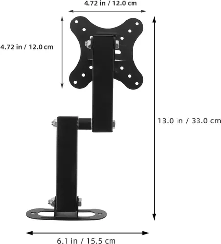 Vista 2 de 2pcs Adjustable Monitor Wall Mount Brackets for 14-24 Inch Screens